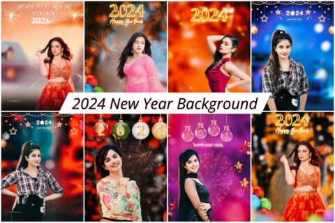 2024 Happy New Year Editing Background