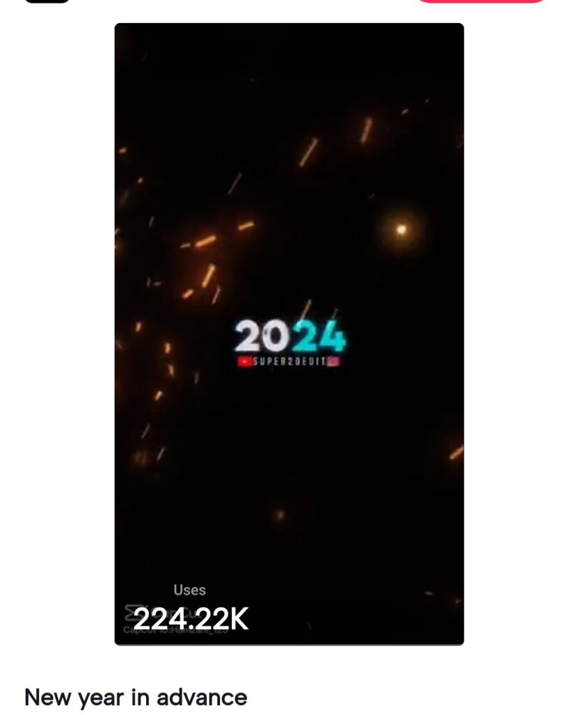 Happy New Year 2024 CapCut Template Link 100%