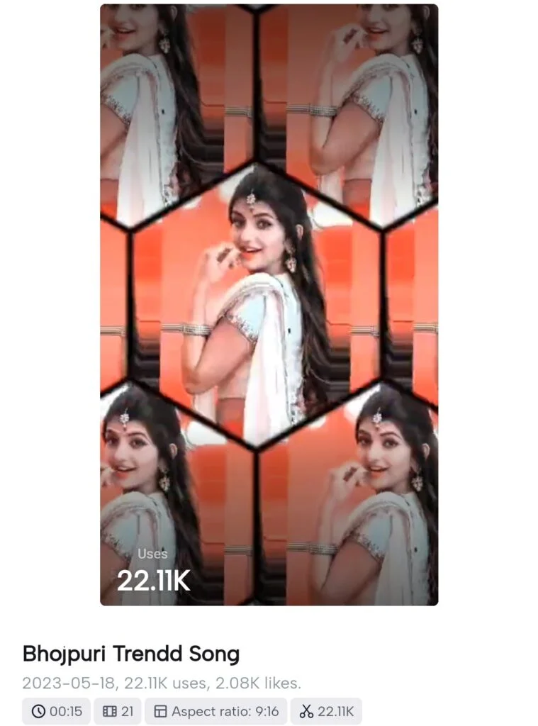 Trending Bhojpuri Song Capcut template Link