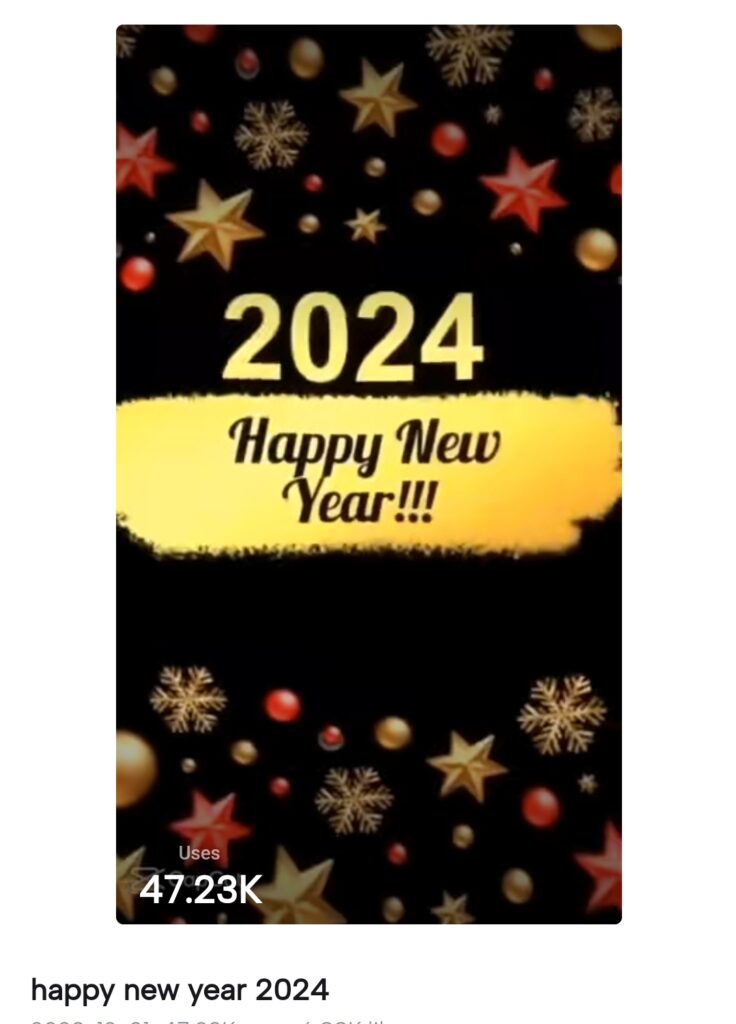 Trending Happy New Year 2024 CapCut Template Link