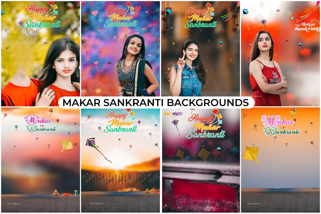 Happy Makar Sankranti 2024 photo editing background hd
