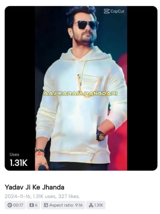 Yadav Ji Ke Jhanda Capcut Template Link 2024