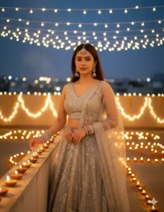 Girl's Diwali Ai Photo Editing Prompt Google Gemini