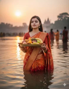 Girls New Chhath Puja Ai Photo Editing Prompts