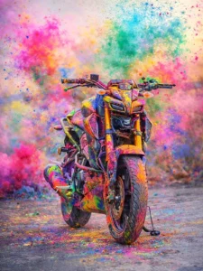Happy Holi Bike Car Ai Photo Editing Prompts